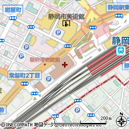 静岡中央郵便局周辺の地図