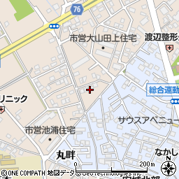 愛知県安城市池浦町大山田上18-11周辺の地図
