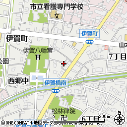 愛知県岡崎市伊賀町東郷中周辺の地図
