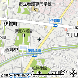 愛知県岡崎市伊賀町（東郷中）周辺の地図