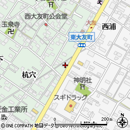 愛知県岡崎市西大友町桃々木13周辺の地図
