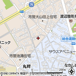 愛知県安城市池浦町大山田上18-10周辺の地図