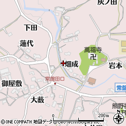 愛知県岡崎市田口町畑成周辺の地図