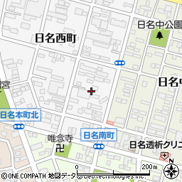 愛知県岡崎市日名西町2周辺の地図