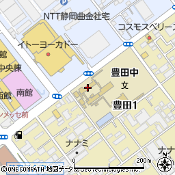 静岡市立豊田中学校周辺の地図