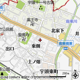 愛知県岡崎市宇頭町東側52周辺の地図