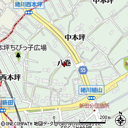 愛知県知多郡東浦町緒川八巻周辺の地図