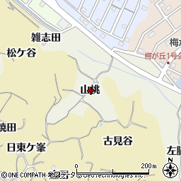 愛知県知多市新知山桃周辺の地図