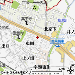 愛知県岡崎市宇頭町東側55周辺の地図