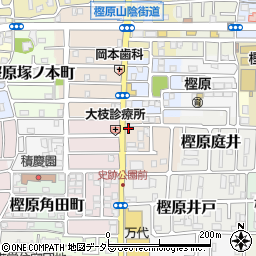 ファミリーマート樫原江ノ本町店周辺の地図