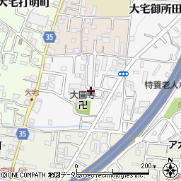 京都府京都市山科区大宅古海道町周辺の地図