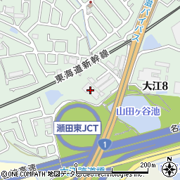 滋賀県大津市大江8丁目108周辺の地図