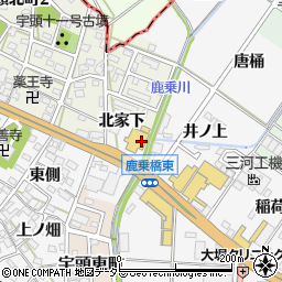 愛知県岡崎市宇頭町北家下周辺の地図