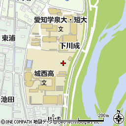 愛知県岡崎市舳越町下川成周辺の地図