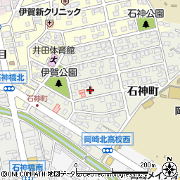 愛知県岡崎市石神町9-17周辺の地図