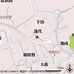 愛知県岡崎市田口町蓮代周辺の地図