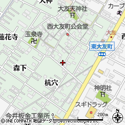 愛知県岡崎市西大友町桃々木49-1周辺の地図