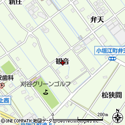 愛知県刈谷市小垣江町観音周辺の地図