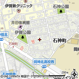 愛知県岡崎市石神町9-16周辺の地図