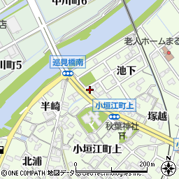 愛知県刈谷市小垣江町池下70周辺の地図