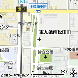 京都府京都市南区東九条南松田町周辺の地図