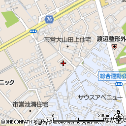 愛知県安城市池浦町大山田上12-8周辺の地図