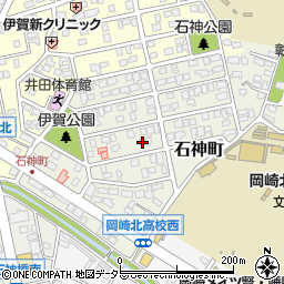 愛知県岡崎市石神町9-13周辺の地図