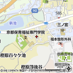 京都府京都市西京区樫原百々ケ池周辺の地図