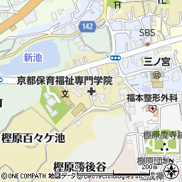 京都府京都市西京区樫原百々ケ池周辺の地図