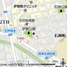 愛知県岡崎市石神町9-25周辺の地図