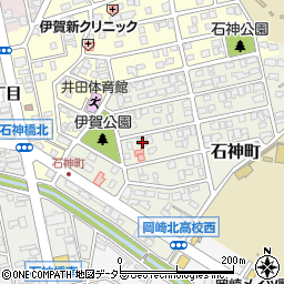 愛知県岡崎市石神町9-3周辺の地図