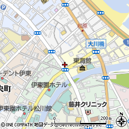 くるまやラーメン伊東店周辺の地図