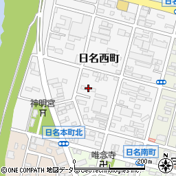 岡崎市カギの緊急隊・３６５日２４時間　岡崎日名西町センター周辺の地図