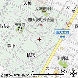 愛知県岡崎市西大友町桃々木49-6周辺の地図