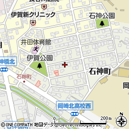 愛知県岡崎市石神町9-5周辺の地図