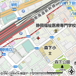 静岡県静岡市駿河区森下町1-38周辺の地図