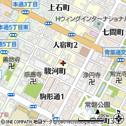 静岡七間郵便局周辺の地図