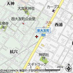 愛知県岡崎市西大友町桃々木24-2周辺の地図