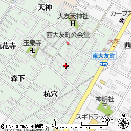 愛知県岡崎市西大友町桃々木49周辺の地図