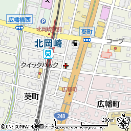 ローソン岡崎葵町店周辺の地図