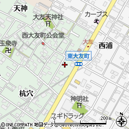 愛知県岡崎市西大友町桃々木24周辺の地図