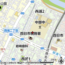 三重県四日市市西浦周辺の地図