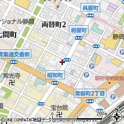 静岡県静岡市葵区昭和町周辺の地図