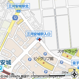 三河安城駅入口周辺の地図