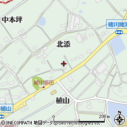 愛知県知多郡東浦町緒川北添9周辺の地図
