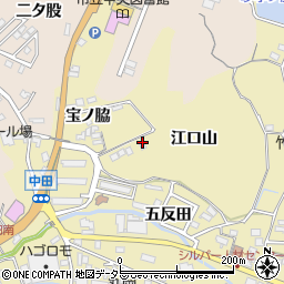 愛知県知多市岡田（江口山）周辺の地図