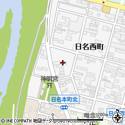 愛知県岡崎市日名西町10周辺の地図