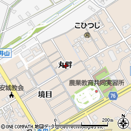愛知県安城市池浦町丸畔周辺の地図