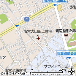 愛知県安城市池浦町大山田上2-615周辺の地図