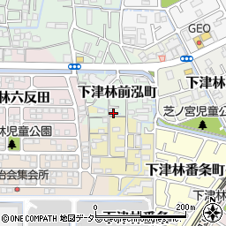 京都府京都市西京区下津林前泓町39周辺の地図